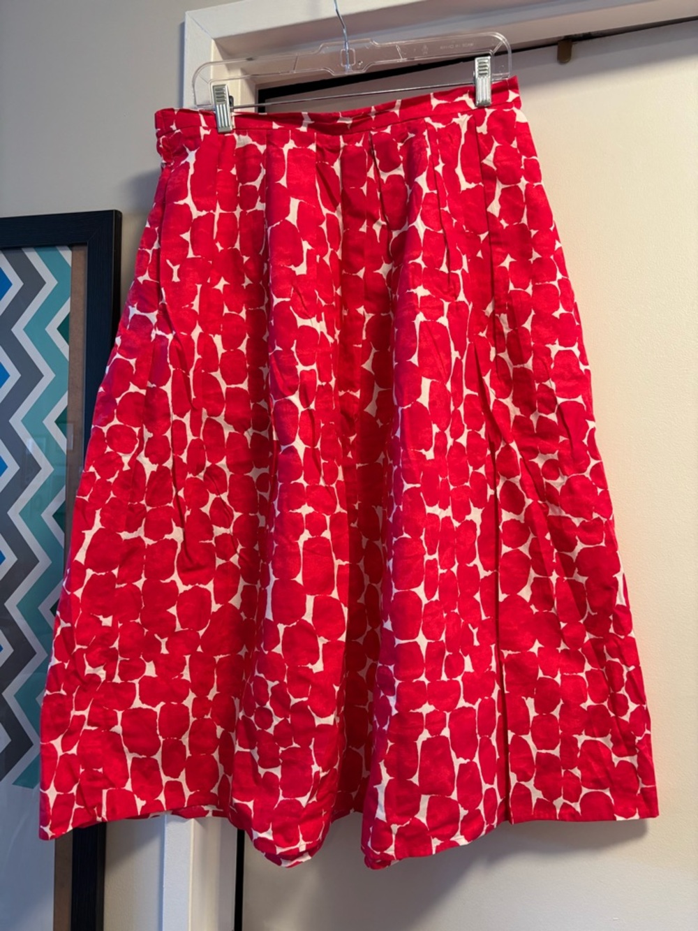 Pink Geometric A-Line Skirt
